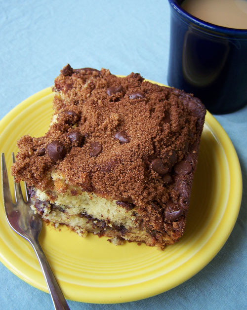 Banana Coffee Cake with Cinnamon-Chocolate Chip Streusel