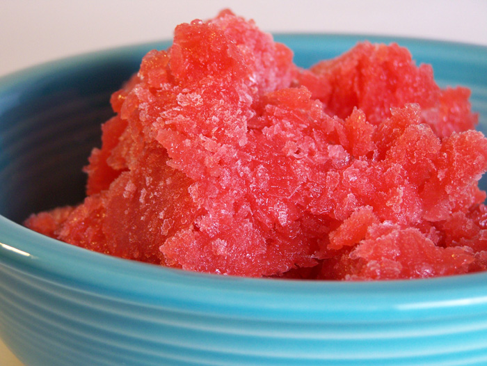 Pink Grapefruit and Strawberry Granita