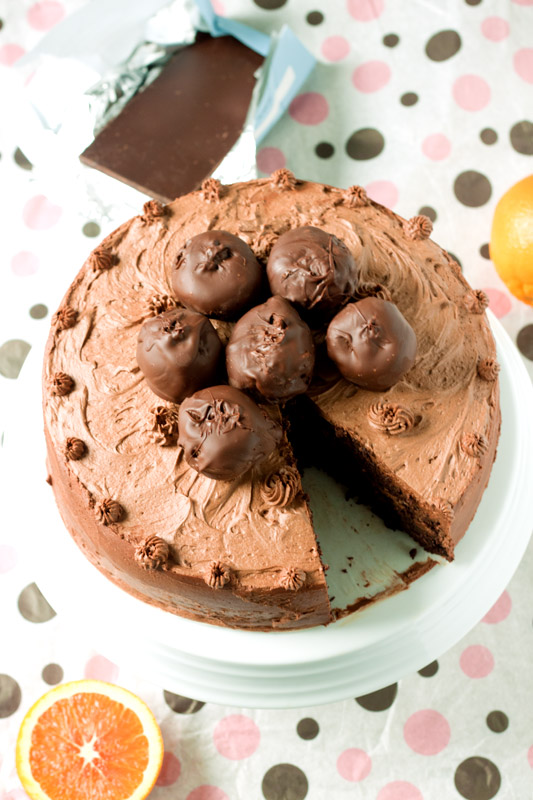 Chocolate Cake with Chocolate-Orange Buttercream