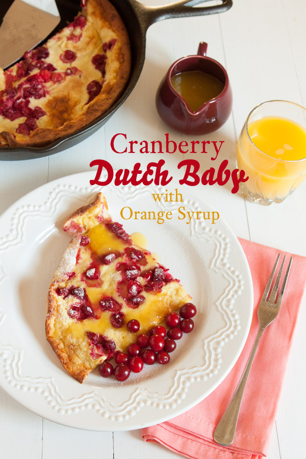 Cranberry Dutch Baby with Orange Syrup
